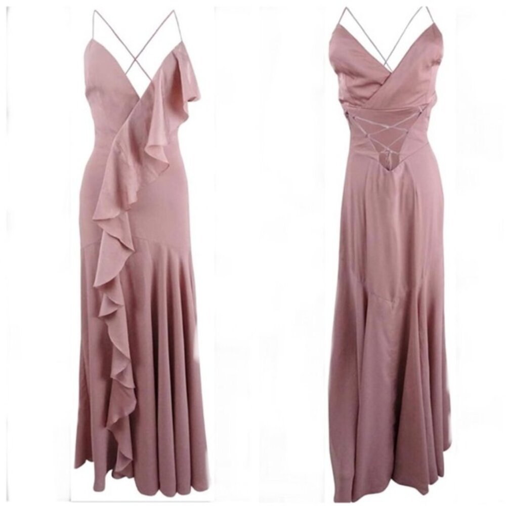 Fame And Partners Asymmetric Ruffle Dress - Picture 1 of 8